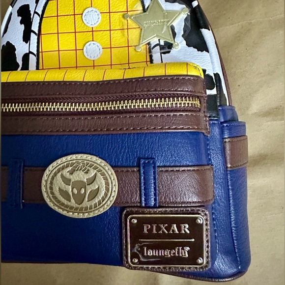 NWT Disney Parks Loungefly Pixar Toy Story Sheriff Woody Mini Backpack - Picture 2 of 9